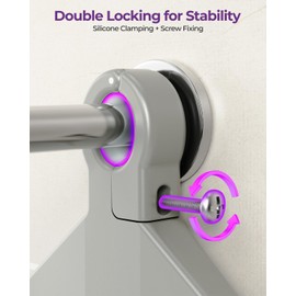 ODesign 3 Tier Height-Adjustable Shower Caddy Hanging Anti-Swing-Over The Shower Head Caddy-Showe r Storage Organizer Bathroom Shelves Basket Caddies-Grey