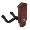 2pcs Guitar Wall Hanger Elegant Black Walnut Guitar Wall Mount