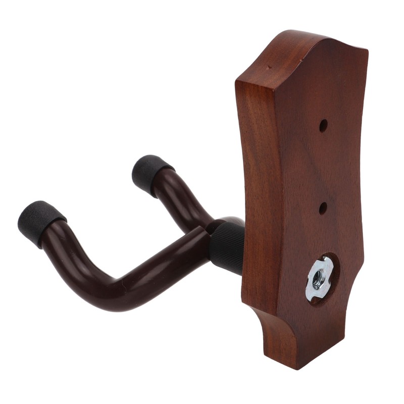 2pcs Guitar Wall Hanger Elegant Black Walnut Guitar Wall Mount
