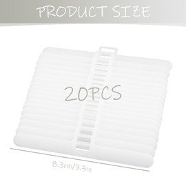 Tabanzhe 3.5inch 89mm Vertical Blind Repair Kit - Spare Parts for Bottom Weights, Top Hangers, and Bottom Chain, Vertical Hanging Venetian Blinds Accessories (20Pcs, White)