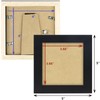 4x4 Black Picture Frames Square Classic Natural Wood 6 Pack