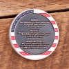 COAST GUARD CORE VALUES SILVER 1.75" CHALLENGE COIN