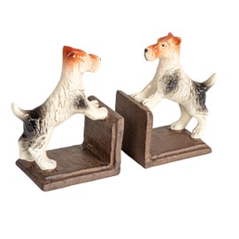 Creative Co-Op Cast Metal Jack Russell Terrier Bookends, Multicolor