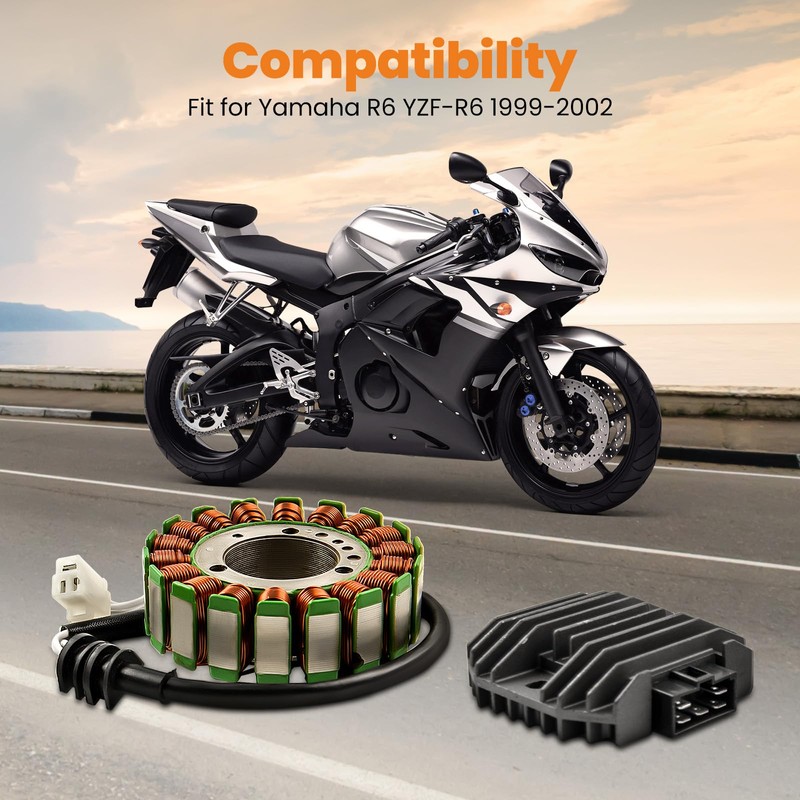 maXpeedingrods Stator & Regulator Rectifier For Yamaha R6 YZF-R6 1999