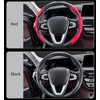 Steering Wheel Cover, ABS Material, Red Carbon Fiber Texture, Segmented