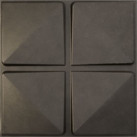 Ekena Millwork 19 5/8"W x 19 5/8"H Edinburgh EnduraWall Decorative 3D Wall Panel, Weathered Steel (Covers 2.67 Sq. Ft.