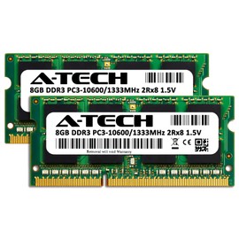A-Tech 16GB Kit (2x8GB) Memory RAM for IBM Thinkpad T430 Notebook - DDR3 1333MHz PC3-10600 Non ECC SO-DIMM 2Rx8 1.5V - Laptop & Notebook