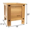 Panacea 81715 Mission Square Cedar Planter, Tan, 18" L