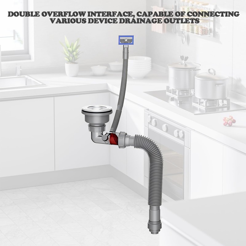 QruiLanTu Sink Trap 1 1/2'' P-Trap Replacement Upgrade Visible Sink