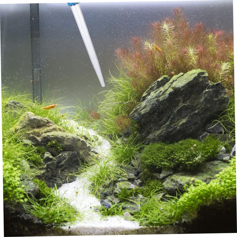 Kisangel Aquarium Water Changer Handheld Siphon Tube 30ml Mini Siphon