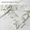 VOGOL Ajustable Curtain Valance, Nature Green Leaf Pattern Soft Touch