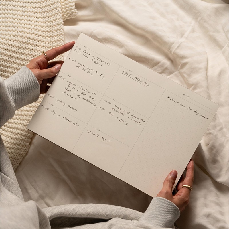 Daily & Weekly To Do List Notepad. Desk Pad for