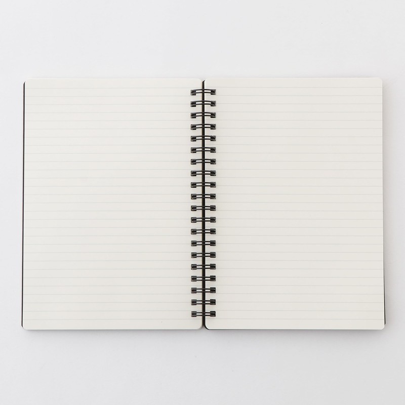 Muji NAA37A8A High Quality Paper, Double Ring Notebook, With Rubber