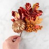Factory Direct Craft Poly Silk Metallic Maple Leaf and Pumpkin