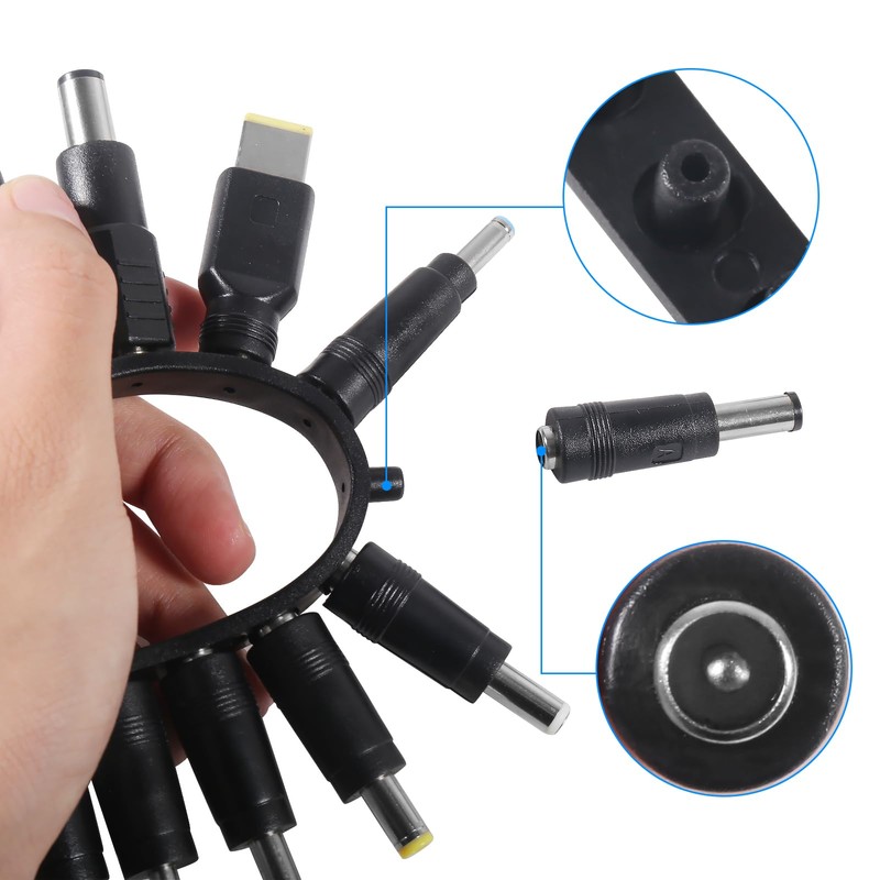 10pcs Universal DC Connectors Plug Kit DC Power Connector Adapter