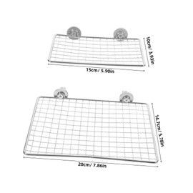 HEMOTON 2pcs Stainless Steel Parrot Perch Platforms Cozy Resting Jumping Stands for Birds for Home Pet Store Use Multifunctional Versatile Bird Accessories