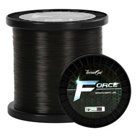 ThornsLine Force - Línea de pesca monofilamento – Materiales superiores de agua salada overol líder – Línea de pesca de nailon de resistencia excepcional 2-100 libras, línea overol resistente a la abrasión (0,12 mm/2 libras/3000 yardas, color negro Mamba