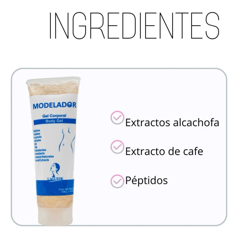 Gel Modelador Corporal, Tonifica, Rellena Estrías, Fludifica Café