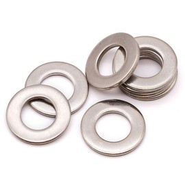 #12 inch (6.5mm ID x 14.5mm OD) Stainless Steel Flat Washer, 304 Stainless Steel inch (18-8), 100 Qty