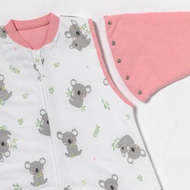 schlummersack Baby Sleeping Bag All Year Round Oeko-Tex Baby Sleeping Bag with Removable Sleeves 2.5 Tog Baby Sleeping Bag All Year Round Sleeping Bag Baby Cotton, koala