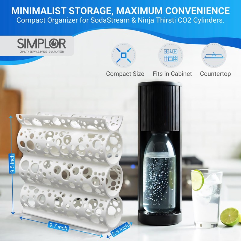 SIMPLOR CO2 Canister Cylinder Stand Rack Organizer Space Saver for