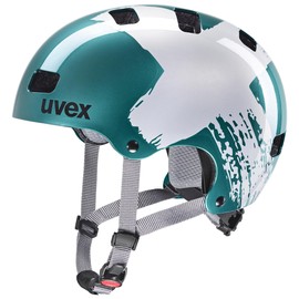 uvex Kid 3 - Robust Children's Helmet - Individual Size Adjustment - Optimised Ventilation - Teal-Silver - 55-58 cm