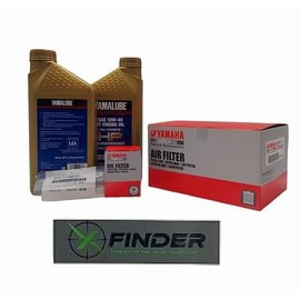 Yamaha Raptor 700/700R (2006-2024) Oil and Air Filter Change Kit Yamaha Part# 4X7-13440-09-00, (2) LUB-10W40-FS-12, 1S3-14451-01-00