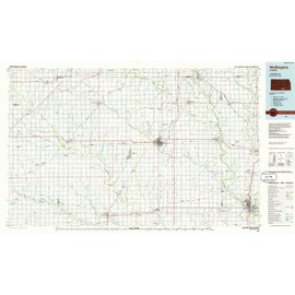 Wellington KS topo map, 1:100000 Scale, 30 X 60 Minute, Historical, 1985, Updated 1985, 24.21 x 41.27 in - Tyvek