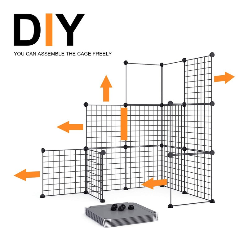 Oneluck 4-Tier 55 Inch Large Cat Cages DIY Cat Playpen