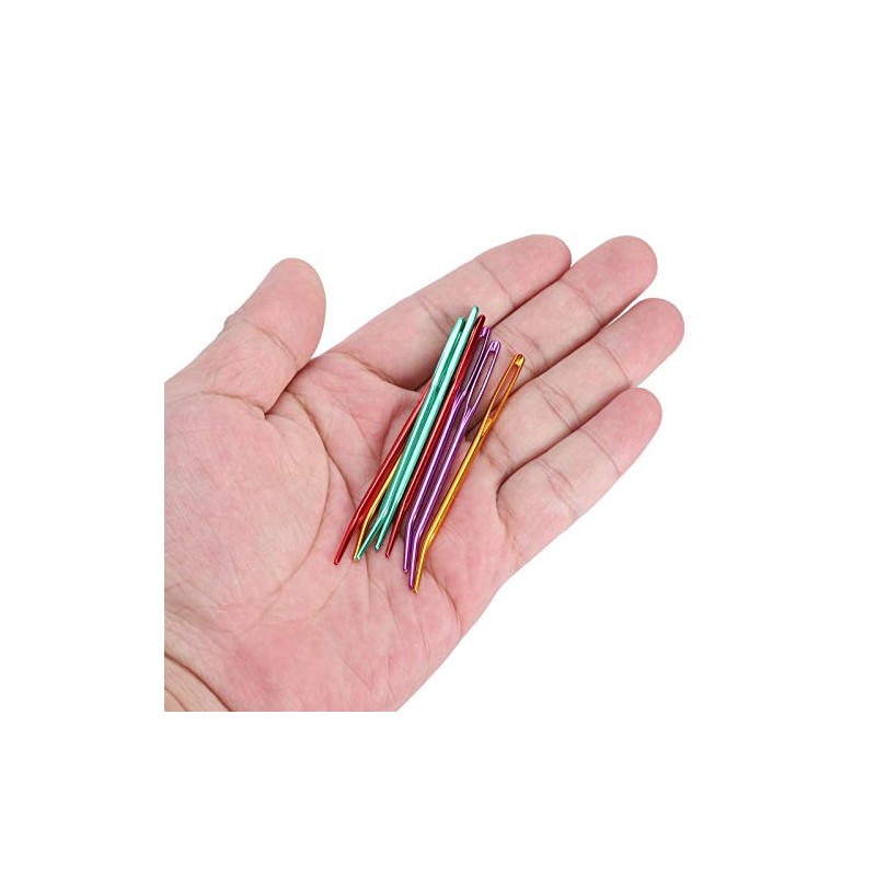 Agujas de Hilo, Punta Curvada de Aluminio Roma de Ojo