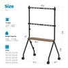 ECOTINY Easel Rolling TV Stand for 49-80 Inch TV Screen
