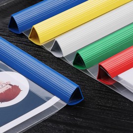 HARY 15PCS Slide Binders A4-1cm Plastic Spine Binding Bars for A4 Presentation Folders & Document Classification, Office/School Report Covers (Solid Colors)