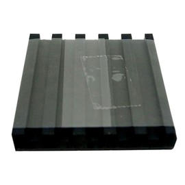 Wake Industry BGA-01 Anti-Vibration Rubber A, Black, 0.4 x 2.0 x 2.0 inches (10 x 50 x 50 mm), Anti-Vibration, Soundproofing, Washing Machine, Outdoor Unit, Pack of 1