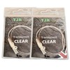 Twin pack 50cm fluorocarbon carp Leaders Carp safety lead Clips