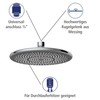 WENKO Water-Saving Rain Shower Head, Water-Saving Universal Shower Head with