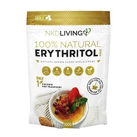Erythritol GOLD 1kg (2 x 500g) by NKD Living - Natural Brown Sugar Alternative with Stevia