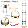 Telescoping Ladder,12.5FT Aluminum Extension Ladder with Non-Slip Feet Collapsible Portable