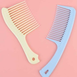 Wide-Tooth Hair Comb Plastic Comb Large (Long) 4ea