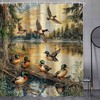 Xioistiy Rustic Duck Shower Curtain, Country Outdoor Cabin Lodge Wildlife
