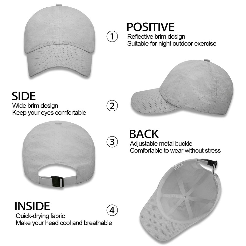 Baynetin Mesh Baseball Cap, Men's Breathable Quick Drying Baseball Cap,