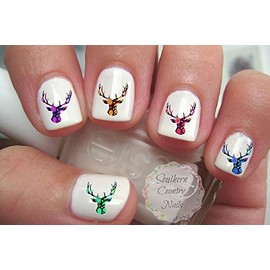 Deer Head Design #4 Nail Art Decals