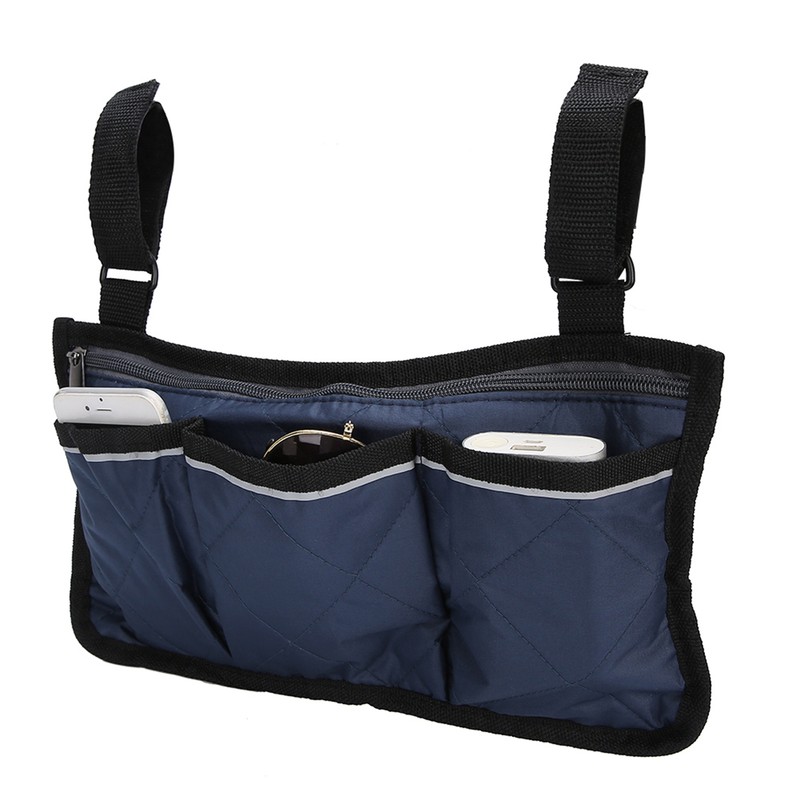 Wheelchair Bag Pouch Pockets Large Capacity Hanging Bag Storage Organizer