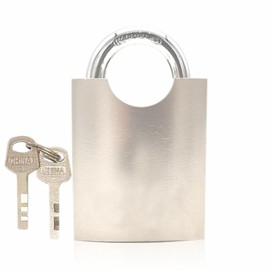 40MM Padlock Heavy Duty High Security Brass Closed Shackle Padlock with 2 Keys Used for Cut_Resistant, Anti-Corrosion Warehouse, Container, Garage, Shutter, Storage Units, Sheds, Garages, Fences 1PC