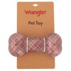 Wrangler Red Kabel Printed TPR Bone Toy - Embossed Logo