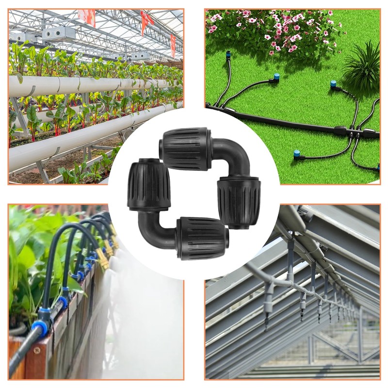 JINXIAN Drip Hose Irrigation 90° Degree Elbow Corner Connector Hose