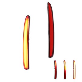 GTINTHEBOX - Luces reflectoras LED para parachoques trasero, freno trasero, faros antiniebla para Honda Civic Hatchback, tipo R o SI 4 puertas Sedan de 2017 en adelante