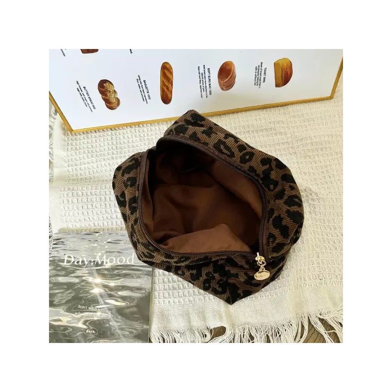 독특한 표범 무늬 메이크업 가방 ？ 대용량 화장품 정리함 립스틱