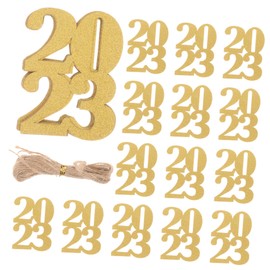 Parliky 40pcs Graduation Party Decorations Glitter Tags and Centerpieces Cutouts Handmade Letter Patterned Flags for Indoor Outdoor Celebration Suitable for Home Garden Office Use