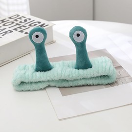 Cute Snail - Frog Makeup Headband Set for Skincare Products, Face Wash, Beauty Spa, Women and Girls Green