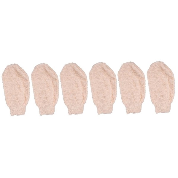 Beavorty 6pcs Exfoliating Bath Gloves Body Massage Mitts for Gentle